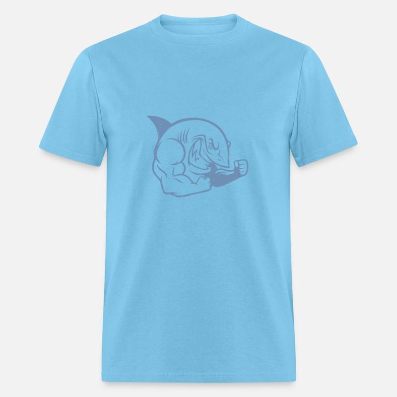 Muscular Shark Bodybuilder Workout Silhouette