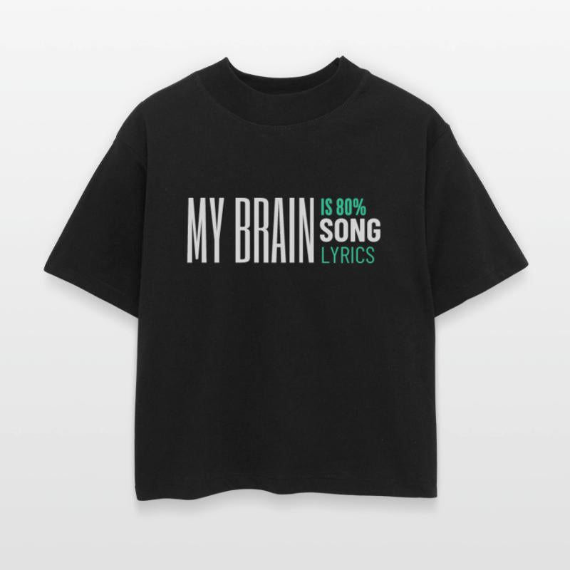 my brain is 80 song lyrics music tee