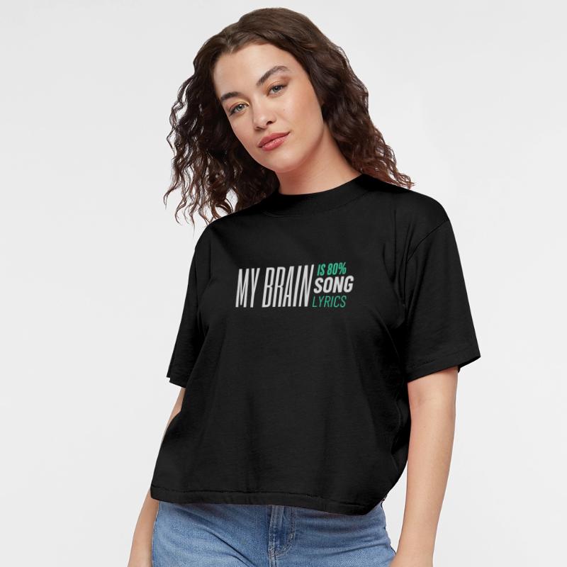 my brain is 80 song lyrics music tee