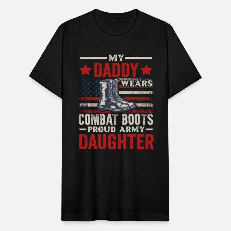 My Daddy Wears Combat Boots Proud Army Daughter Ve
