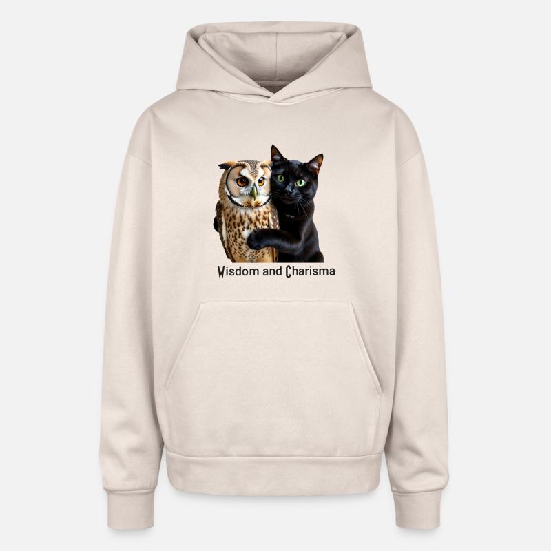 Mystic Night Owl with Cat Embrace