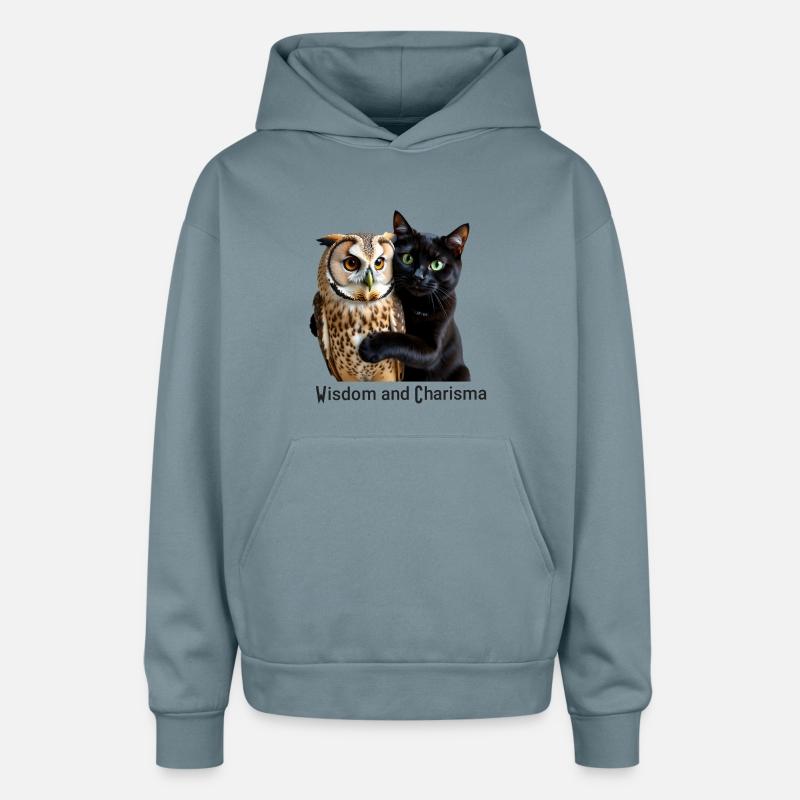 Mystic Night Owl with Cat Embrace