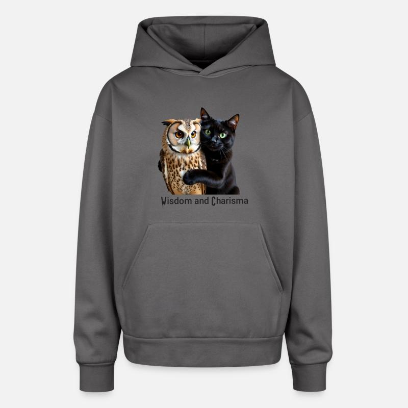 Mystic Night Owl with Cat Embrace