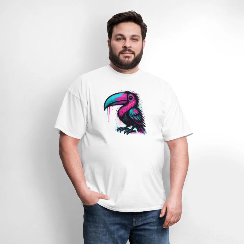Neon Graffiti Toucan – Street Art Style Colorful B