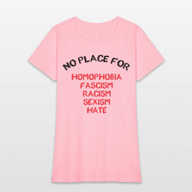NO PLACE FOR HOMOPHOBIA FASCISM RACISM SEXISM HATE