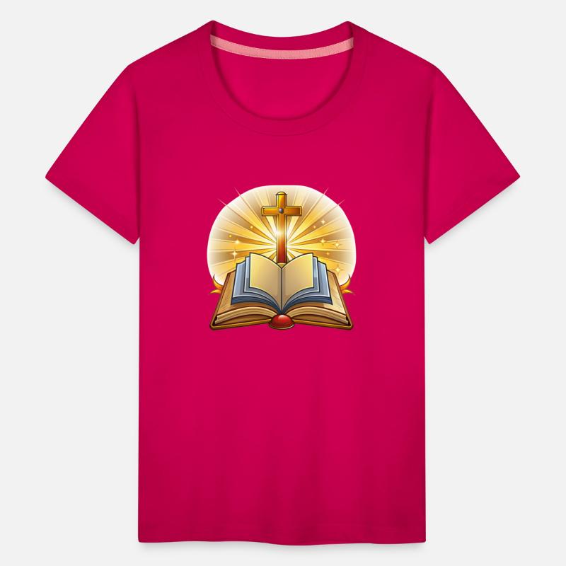 Open bible with cross