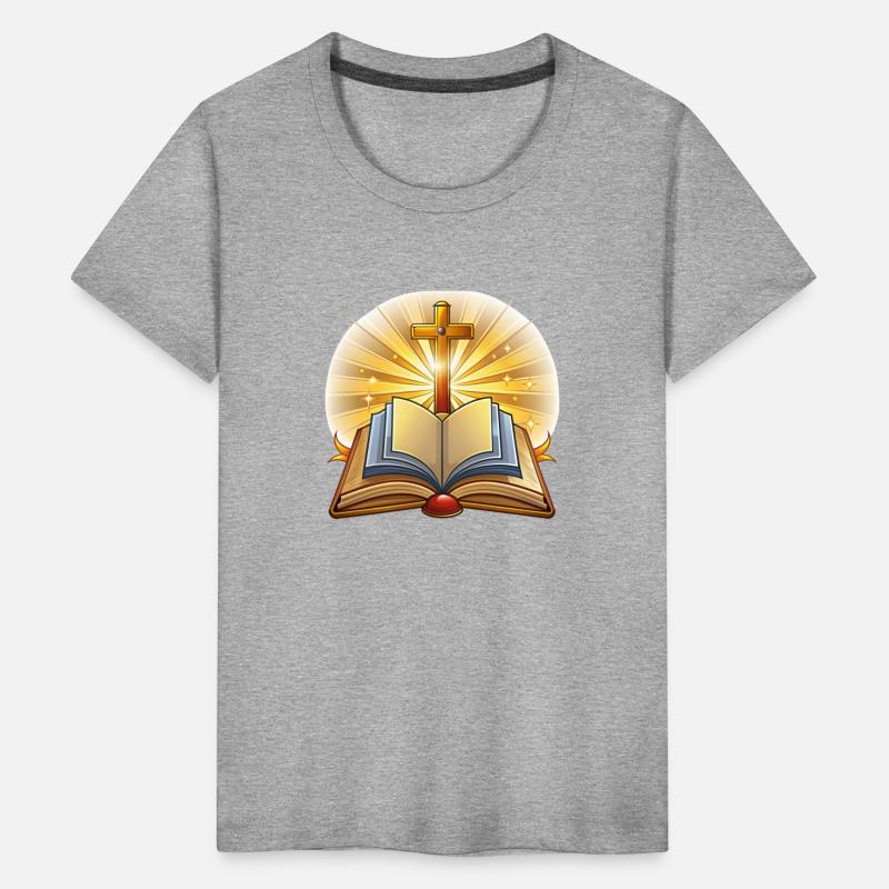 Open bible with cross