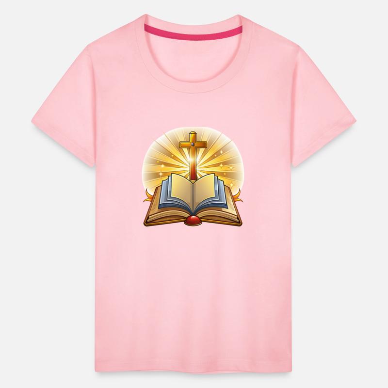 Open bible with cross