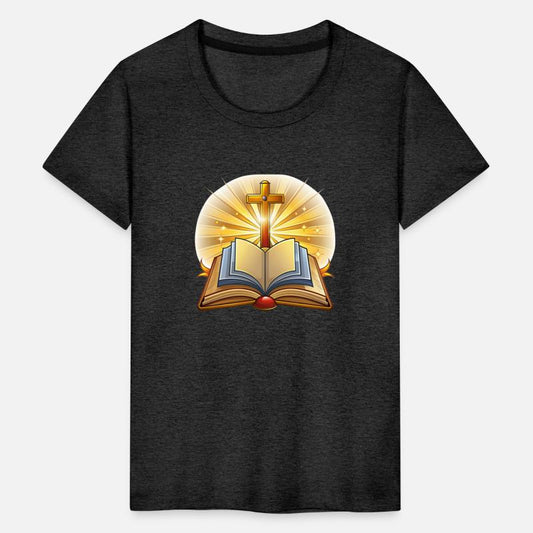 Open bible with cross