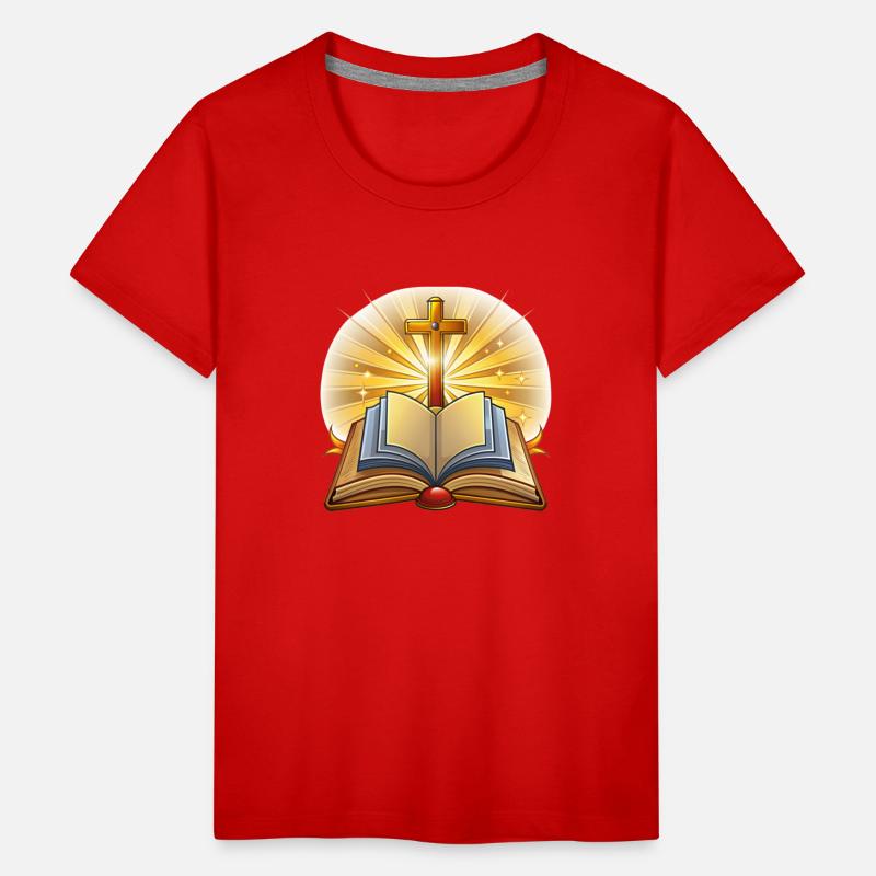 Open bible with cross