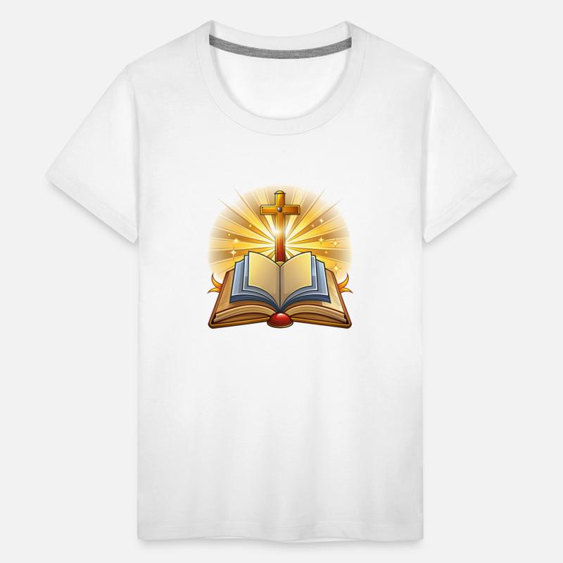 Open bible with cross