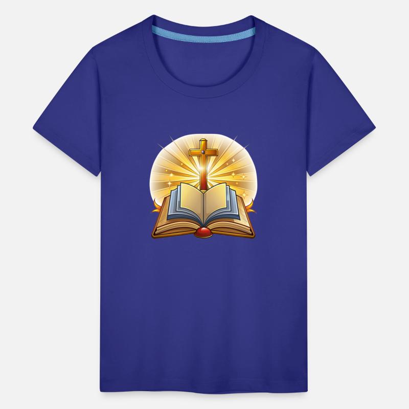 Open bible with cross