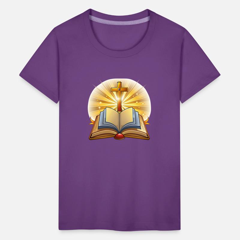 Open bible with cross