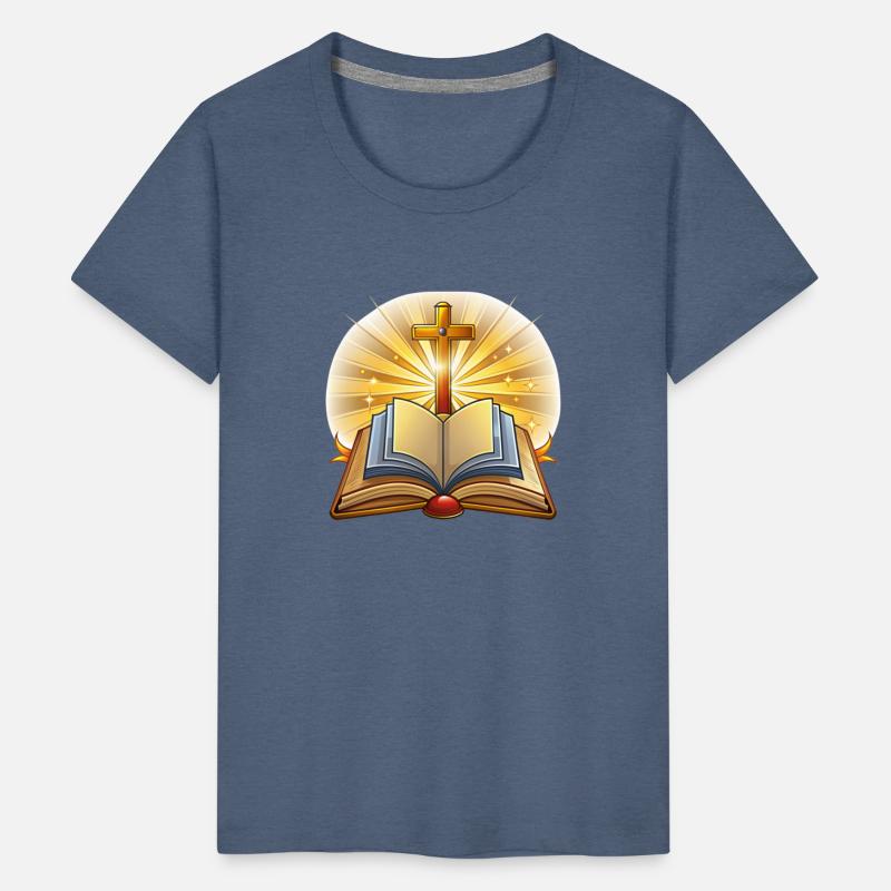 Open bible with cross