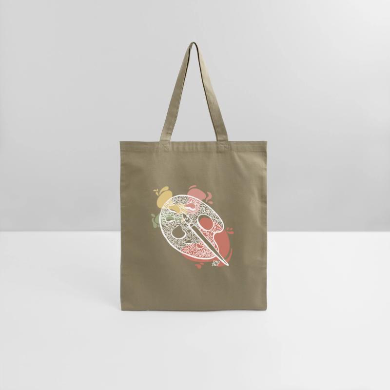 Paint Palette and Brush Doodle