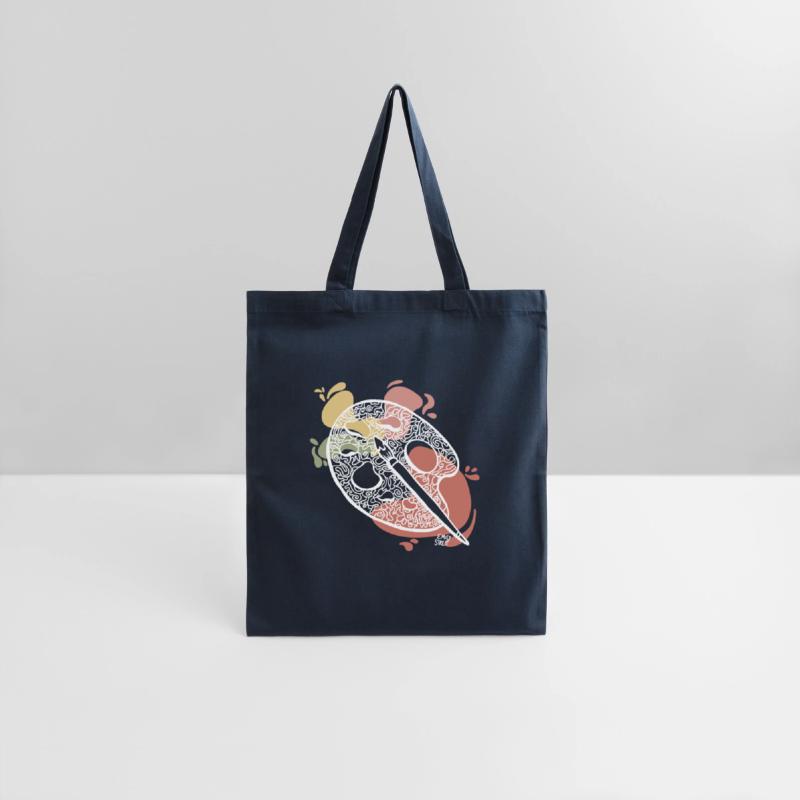 Paint Palette and Brush Doodle