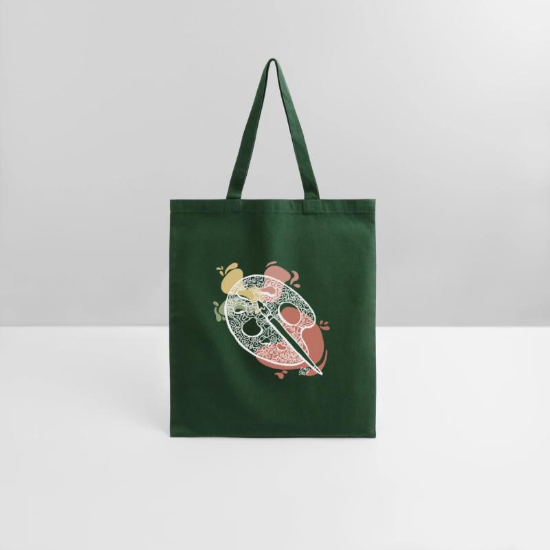 Paint Palette and Brush Doodle