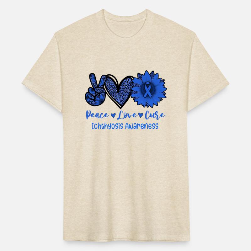 Peace Love Cure Sunflower Ribbon Ichthyosis