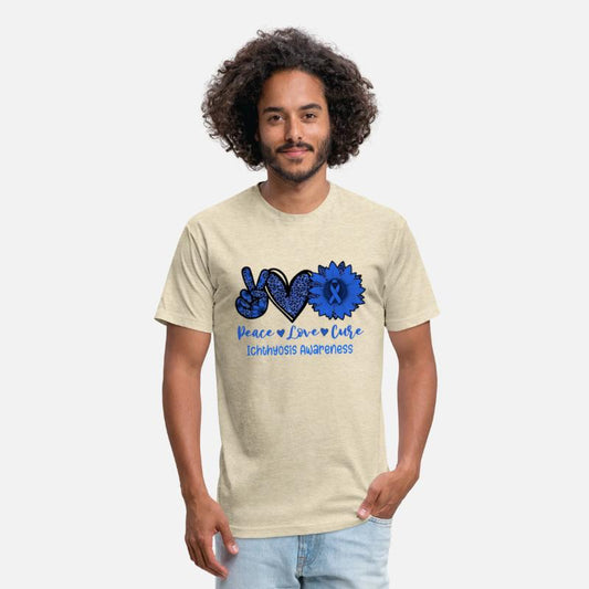 Peace Love Cure Sunflower Ribbon Ichthyosis