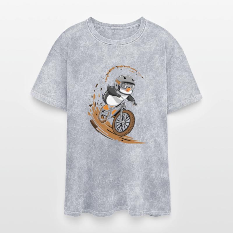 Penguin Mountain Biker Extreme Adventure Fun