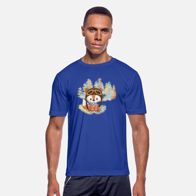 Pilot Fox Sitting On Grass With Tree Watercolor