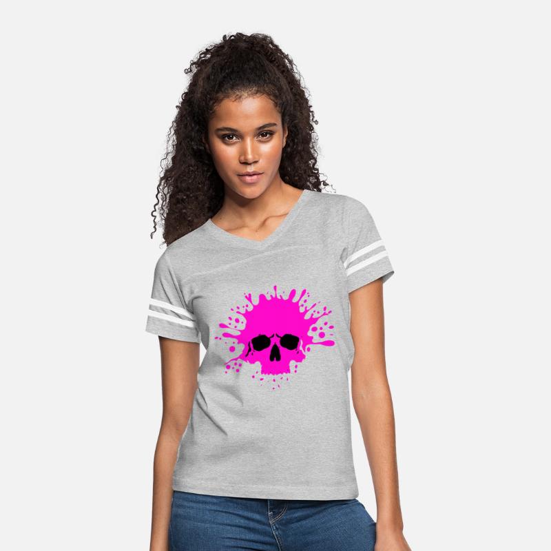 pink splash skull