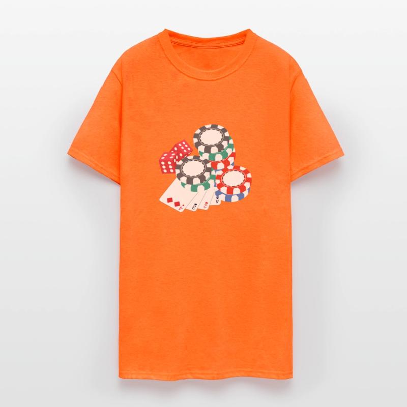 Poker Cards Chips Design for Gambling Poker Fans