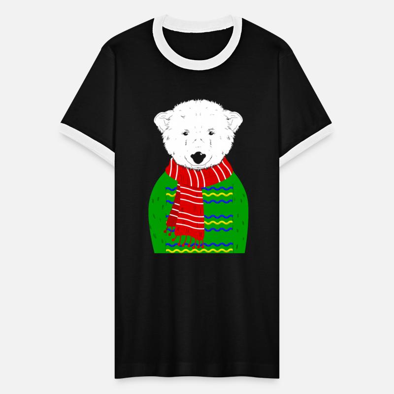 Polar Bear Dressed For The Cold Arctic Winter Funn