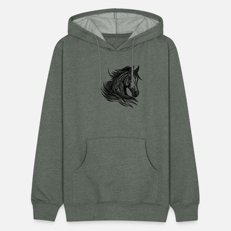 Proud Stallion Portrait Mane In The Wind Horses