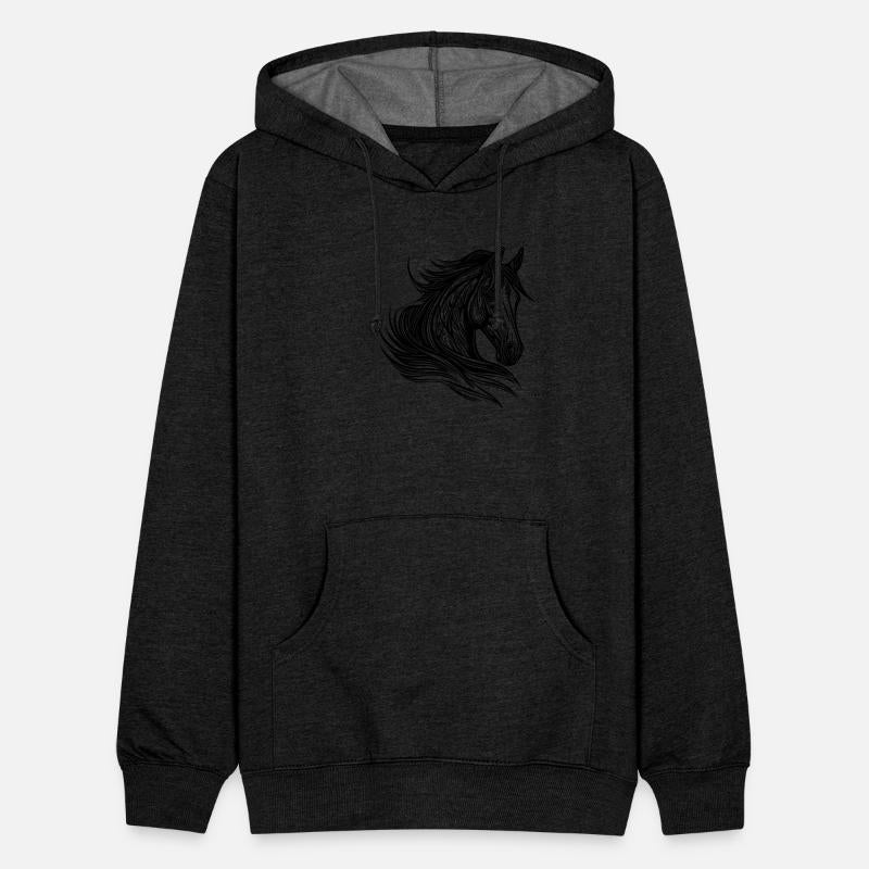 Proud Stallion Portrait Mane In The Wind Horses