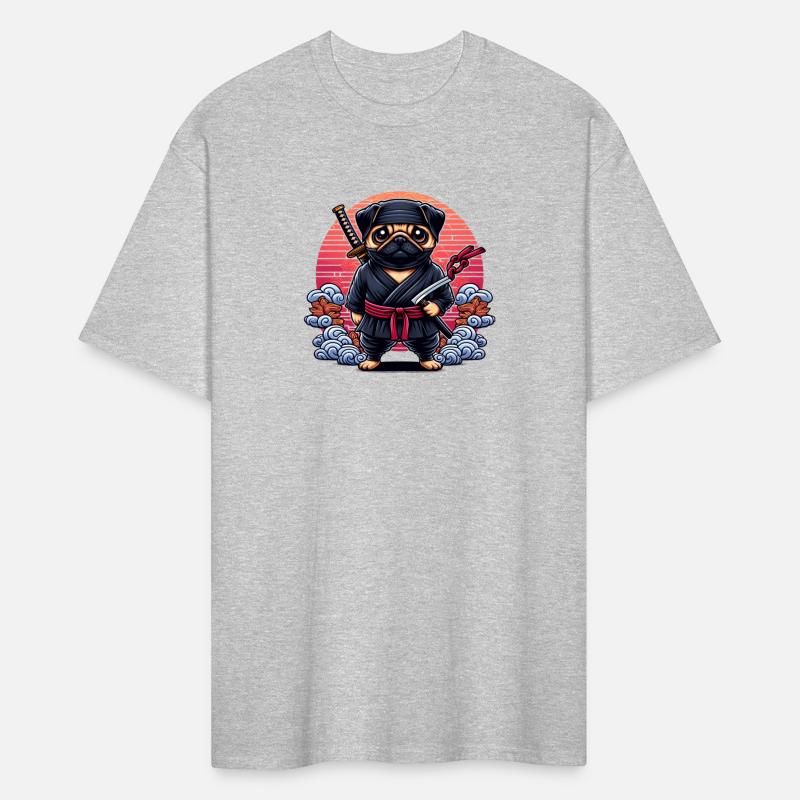 Pug Ninja In Black Outfit Ready For Stealth