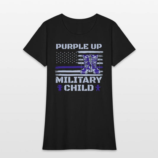 Puple Up Military Child USA Patriots America