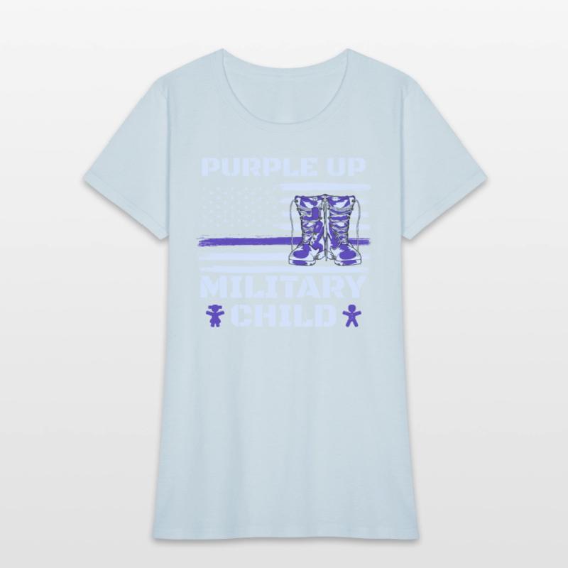 Puple Up Military Child USA Patriots America