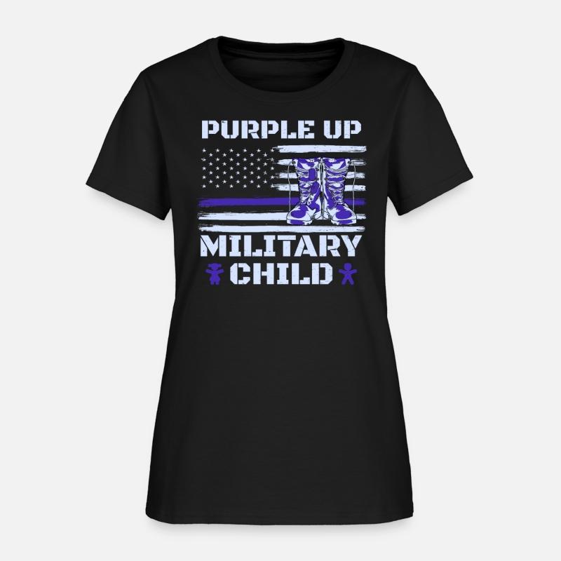 Puple Up Military Child USA Patriots America