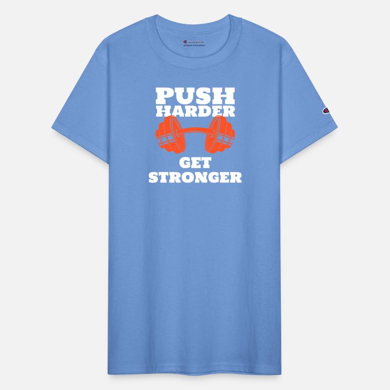 Push Harder Get Stronger Fitness Quote