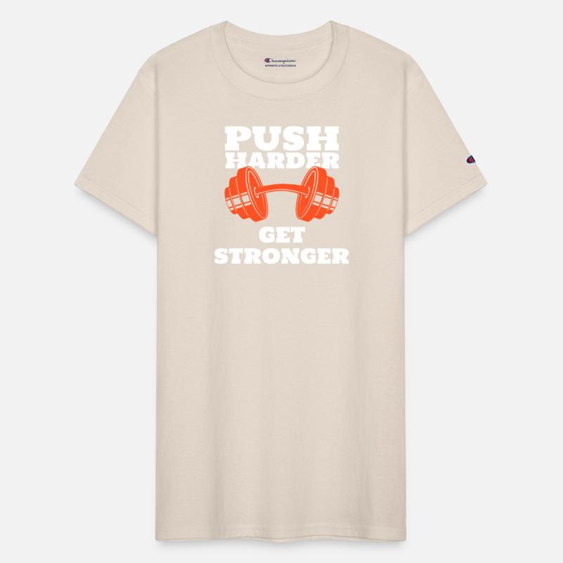 Push Harder Get Stronger Fitness Quote
