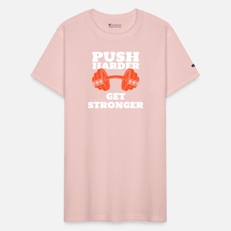 Push Harder Get Stronger Fitness Quote