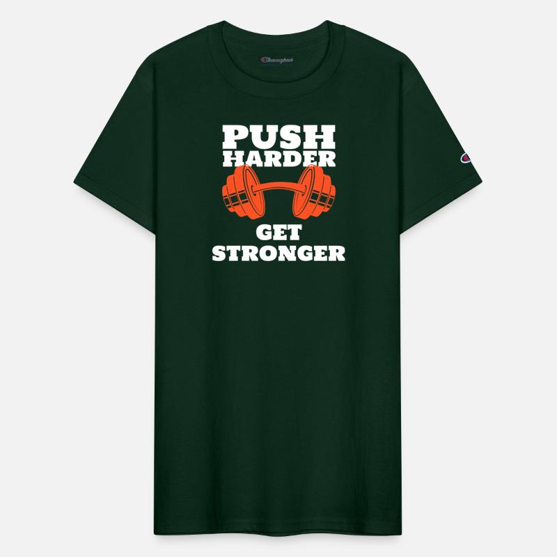 Push Harder Get Stronger Fitness Quote