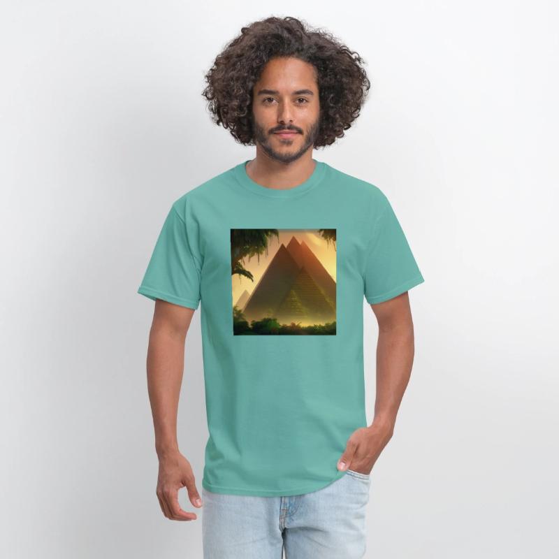 Pyramids In The Jungle Fantasy Abstract