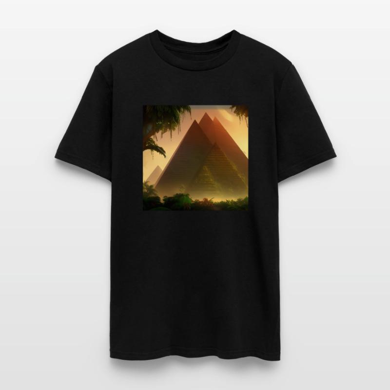 Pyramids In The Jungle Fantasy Abstract