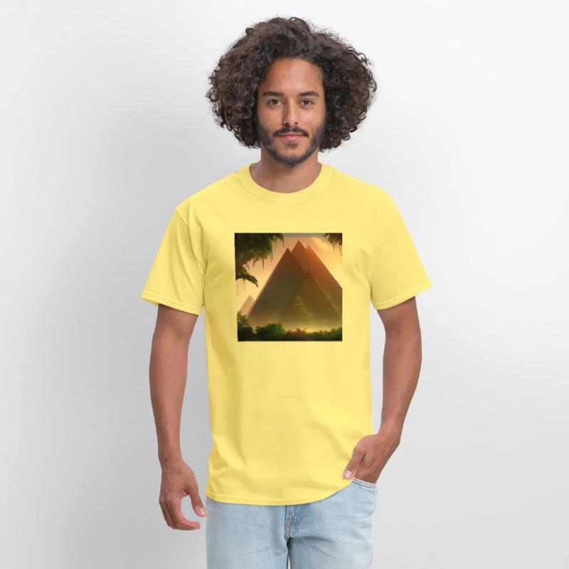 Pyramids In The Jungle Fantasy Abstract