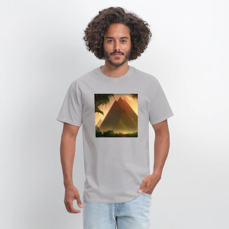 Pyramids In The Jungle Fantasy Abstract