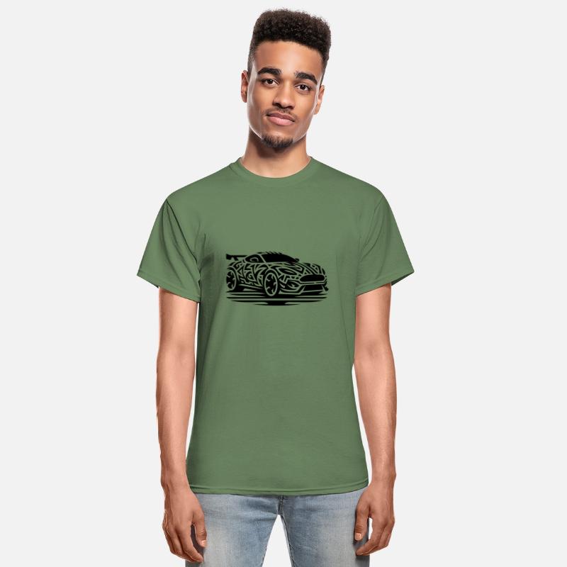 Racy Cool Sports Car In Tribal Tattoo Style