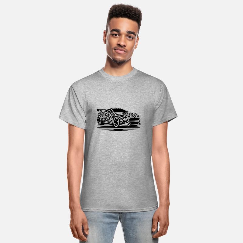 Racy Cool Sports Car In Tribal Tattoo Style