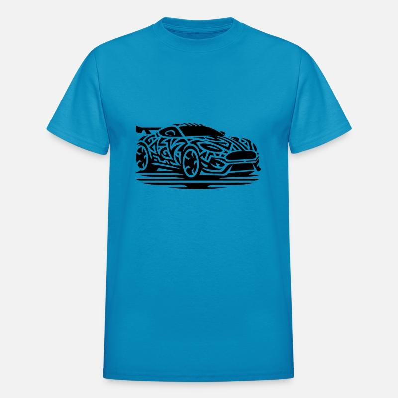Racy Cool Sports Car In Tribal Tattoo Style