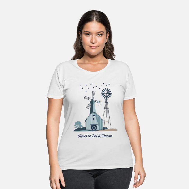 Raised on Dirt & Dreams-Rustic Barn & Windmill Sce