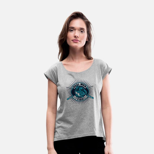 Real Men Fish Deep Sea Boat Ice Fisherman Fly