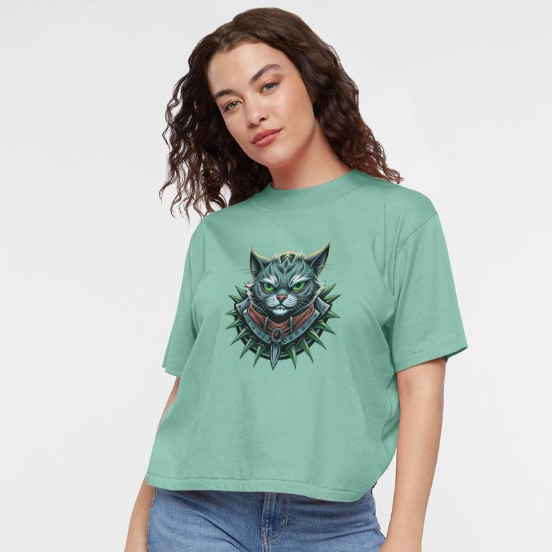 Rebel feline with heavy metal attitude