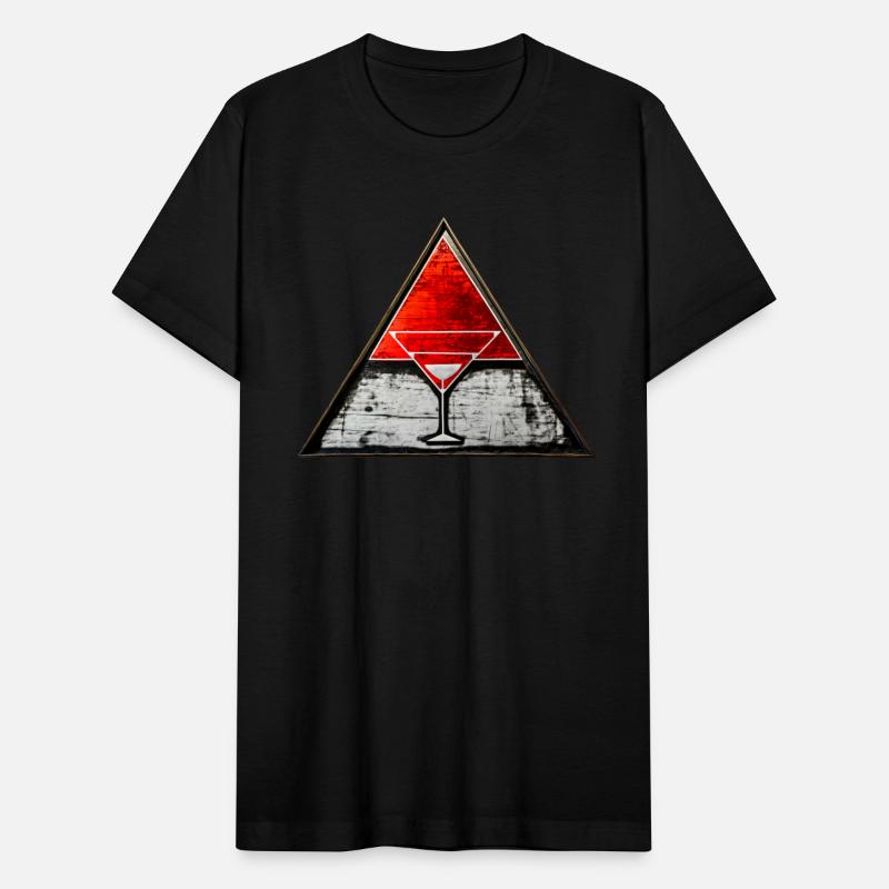 Red triangle shaped Road Sign with a glass big