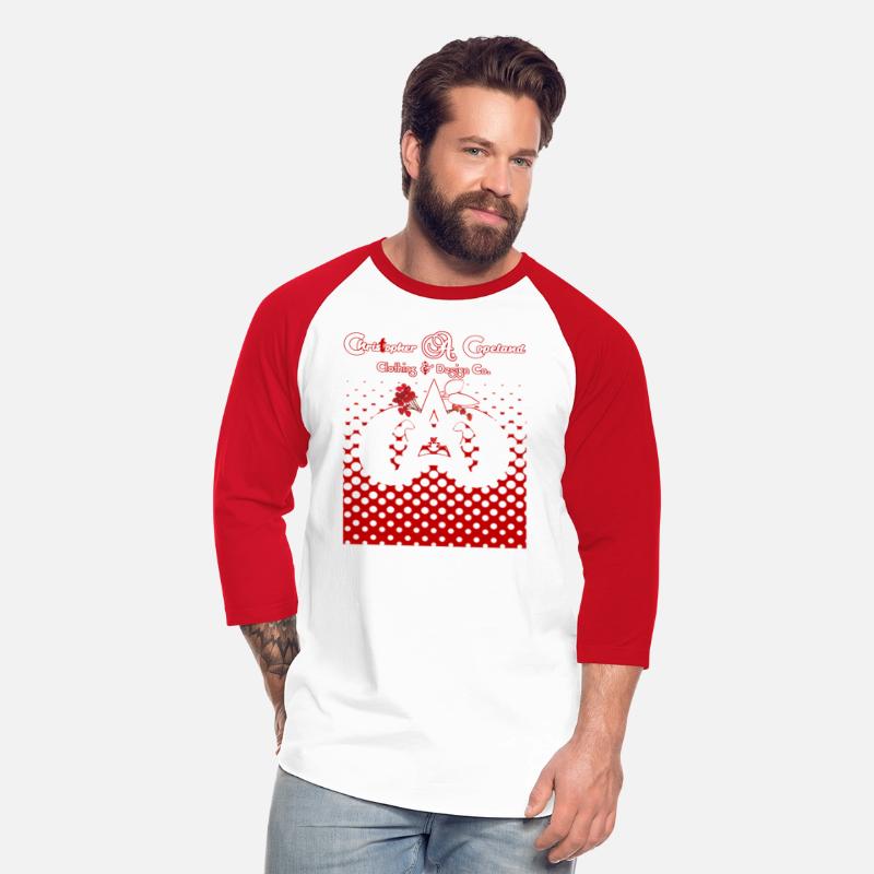 Red White Floral Dotted Halftone CACWEARS Logo